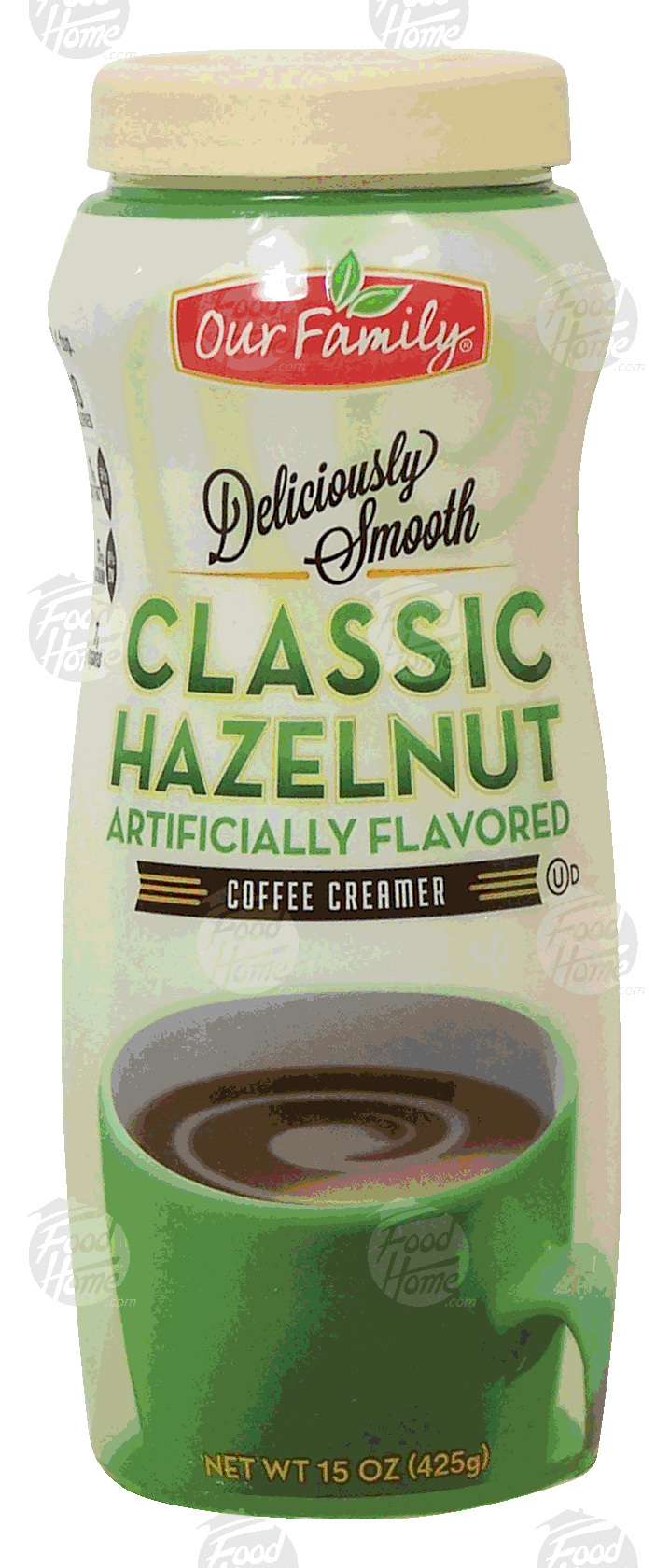 Our Family Deliciously Smooth classic hazelnut flavored powdered coffee creamer Full-Size Picture